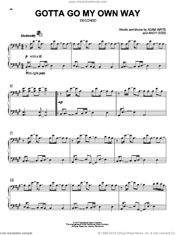 Gotta Go My Own Way Piano Sheet Music Pdf Best Music Sheet