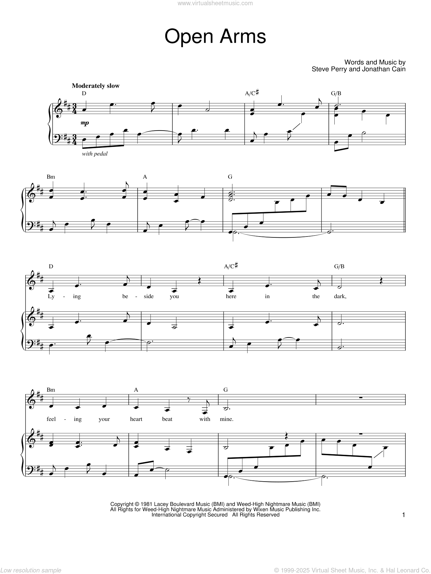 Arms Example Program Notes Music Journey Open Arms Sheet Music Notes Chords In 2020