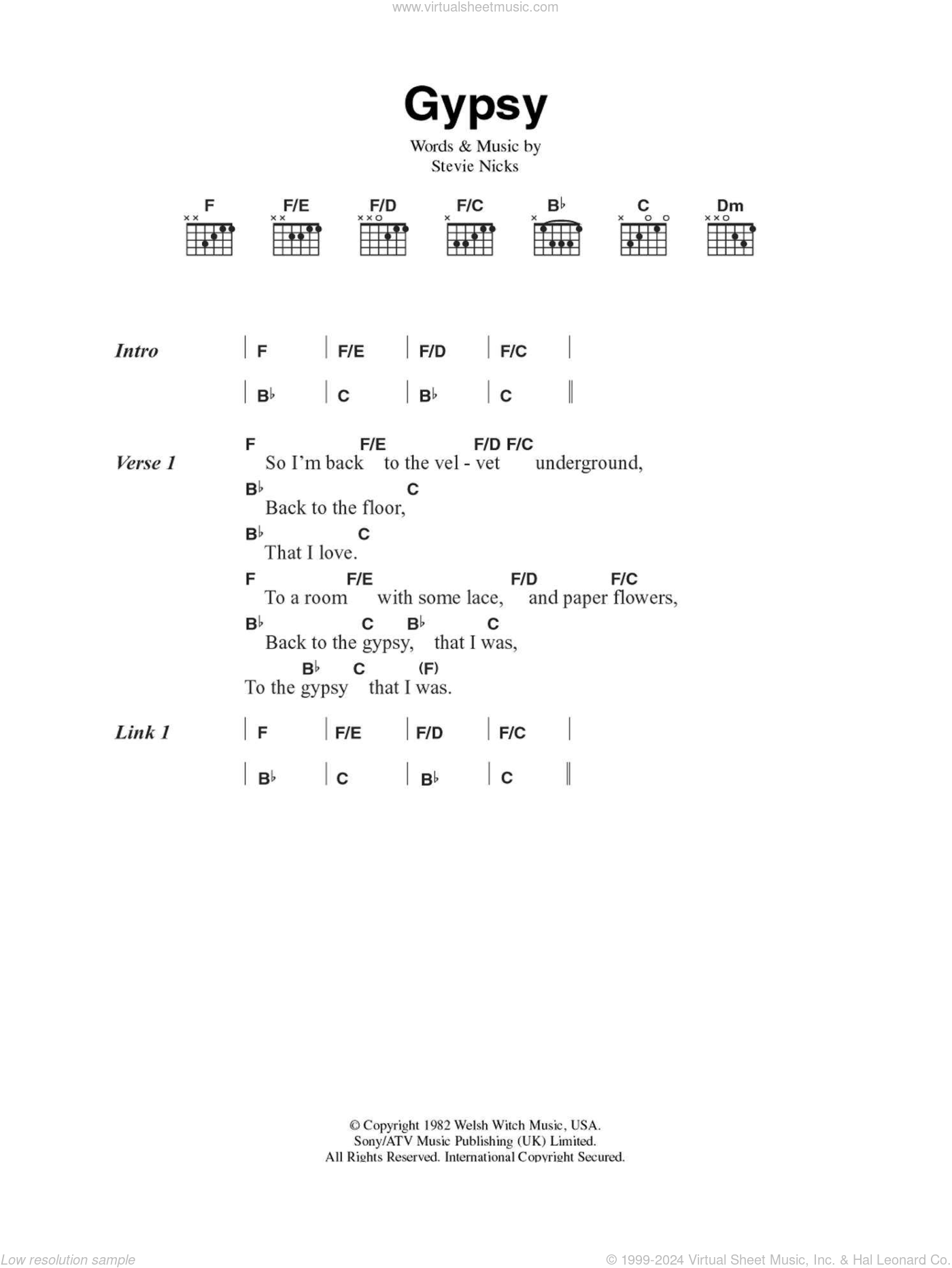big love fleetwood mac guitar chords