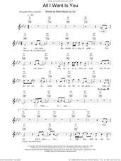 Cover icon of All I Want Is You sheet music for voice and other instruments (fake book) by U2, intermediate skill level