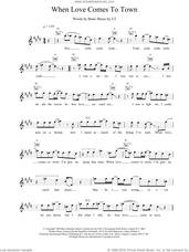 Cover icon of When Love Comes To Town sheet music for voice and other instruments (fake book) by U2, intermediate skill level