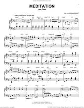 Cover icon of Meditation [Jazz version] (arr. Brent Edstrom) sheet music for piano solo by Jules Massenet and Brent Edstrom, classical score, intermediate skill level