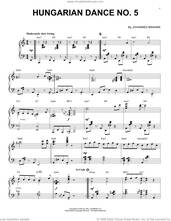 Cover icon of Hungarian Dance No. 5 [Jazz version] (arr. Brent Edstrom) sheet music for piano solo by Johannes Brahms and Brent Edstrom, classical score, intermediate skill level