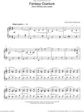 Cover icon of Fantasy Overture (from Romeo And Juliet) sheet music for piano solo by Pyotr Ilyich Tchaikovsky, classical score, intermediate skill level