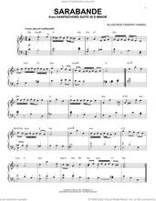 Cover icon of Sarabande In D Minor [Jazz version] (arr. Brent Edstrom) sheet music for piano solo by George Frideric Handel and Brent Edstrom, classical score, intermediate skill level
