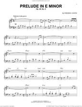 Cover icon of Prelude In E Minor, Op. 28, No. 4 [Jazz version] (arr. Brent Edstrom) sheet music for piano solo by Frederic Chopin and Brent Edstrom, classical score, intermediate skill level