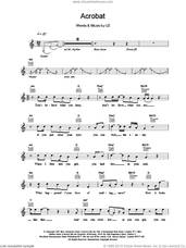 Cover icon of Acrobat sheet music for voice and other instruments (fake book) by U2, intermediate skill level