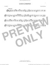 Cover icon of Loch Lomond sheet music for clarinet solo, intermediate skill level