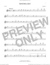 Cover icon of Minstrel Boy sheet music for flute solo, intermediate skill level