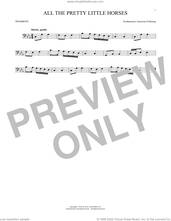 Cover icon of All The Pretty Little Horses sheet music for trombone solo by Southeastern American Folksong, intermediate skill level
