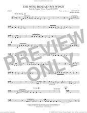 Cover icon of The Wind Beneath My Wings sheet music for cello solo by Bette Midler, Jeff Silbar and Larry Henley, intermediate skill level
