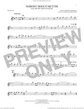 Cover icon of Nobody Does It Better sheet music for tenor saxophone solo by Carly Simon, Carole Bayer Sager and Marvin Hamlisch, intermediate skill level