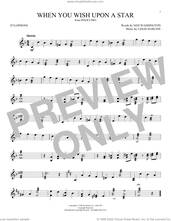 Cover icon of When You Wish Upon A Star (from Pinocchio) sheet music for Xylophone Solo (xilofone, xilofono, silofono) by Cliff Edwards, Leigh Harline and Ned Washington, intermediate skill level
