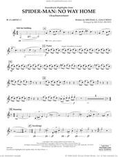 Cover icon of Soundtrack Highlights from Spider-Man: No Way Home (arr. Brown) sheet music for concert band (Bb clarinet 2) by Michael G. Giacchino and Michael Brown, intermediate skill level
