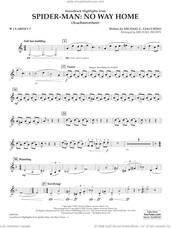 Cover icon of Soundtrack Highlights from Spider-Man: No Way Home (arr. Brown) sheet music for concert band (Bb clarinet 3) by Michael G. Giacchino and Michael Brown, intermediate skill level