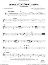 Cover icon of Soundtrack Highlights from Spider-Man: No Way Home (arr. Brown) sheet music for concert band (Eb baritone saxophone) by Michael G. Giacchino and Michael Brown, intermediate skill level