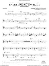 Cover icon of Soundtrack Highlights from Spider-Man: No Way Home (arr. Brown) sheet music for concert band (f horn 2) by Michael G. Giacchino and Michael Brown, intermediate skill level