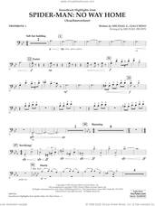 Cover icon of Soundtrack Highlights from Spider-Man: No Way Home (arr. Brown) sheet music for concert band (trombone 1) by Michael G. Giacchino and Michael Brown, intermediate skill level