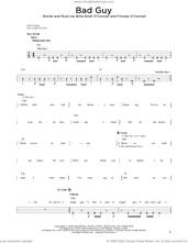 Cover icon of Bad Guy sheet music for bass solo by Billie Eilish, intermediate skill level
