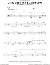 Cover icon of Crazy Little Thing Called Love sheet music for bass solo by Queen and Freddie Mercury, intermediate skill level