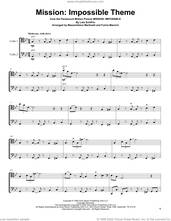 Cover icon of Mission: Impossible Theme (from Mission: Impossible) sheet music for two cellos (duet, duets) by Lalo Schifrin, Adam Clayton and Larry Mullen and Mr. & Mrs. Cello, intermediate skill level