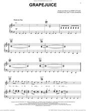 Cover icon of Grapejuice sheet music for voice, piano or guitar by Harry Styles, Tom Hull and Tyler Johnson, intermediate skill level