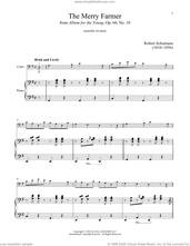 Cover icon of The Happy Farmer sheet music for cello and piano by Robert Schumann, classical score, intermediate skill level