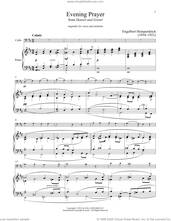 Cover icon of Evening Prayer sheet music for cello and piano by Engelbert Humperdinck, intermediate skill level