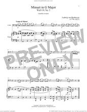 Cover icon of Minuet In G Major sheet music for cello and piano by Ludwig Van Beethoven, classical score, intermediate skill level