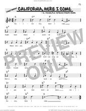 Cover icon of California, Here I Come (arr. Robert Rawlins) sheet music for voice and other instruments (real book with lyrics) by Al Jolson, Robert Rawlins, Benny Goodman & His Orchestra, Buddy DeSylva and Joseph Meyer, intermediate skill level