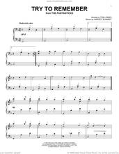 Cover icon of Try To Remember (from The Fantasticks) sheet music for piano solo by Tom Jones and Harvey Schmidt, intermediate skill level