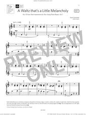 Cover icon of A Waltz thats a Little Melancholy (Grade Initial, list B1, from ABRSM Piano Syllabus 2023 and 2024) sheet music for piano solo by Ruth Schonthal, classical score, intermediate skill level
