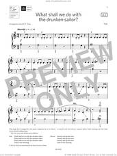 Cover icon of What shall we do with the drunken sailor? (Grade Initial, list A2, ABRSM Piano Syllabus 2023 and 2024) sheet music for piano solo by David Önac and Miscellaneous, classical score, intermediate skill level