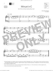 Cover icon of Minuet in C (Grade 1, list A3, from the ABRSM Piano Syllabus 2023 and 2024) sheet music for piano solo by Alexander Reinagle, classical score, intermediate skill level