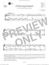 Cover icon of A Morning Sunbeam (Grade 1, list B2, from the ABRSM Piano Syllabus 2023 and 2024) sheet music for piano solo by Florence Price, classical score, intermediate skill level