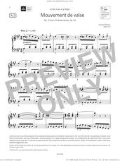 Cover icon of Mouvement de valse (Grade 4, list A2, from the ABRSM Piano Syllabus 2023 and 2024) sheet music for piano solo by Louise Farrenc, classical score, intermediate skill level