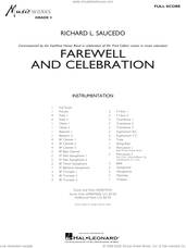 Cover icon of Farewell and Celebration (COMPLETE) sheet music for concert band by Richard L. Saucedo, intermediate skill level