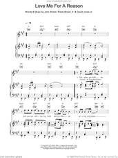 Cover icon of Love Me For A Reason sheet music for voice, piano or guitar by Boyzone, intermediate skill level