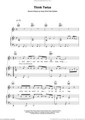 Cover icon of Think Twice sheet music for voice, piano or guitar by Celine Dion, intermediate skill level