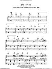 Cover icon of Do To You sheet music for voice, piano or guitar by Bryan Adams, intermediate skill level