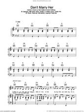 Cover icon of Don't Marry Her sheet music for voice, piano or guitar by The Beautiful South, intermediate skill level