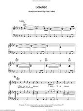Cover icon of Lorenzo sheet music for voice, piano or guitar by Phil Collins, intermediate skill level