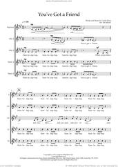 Cover icon of You've Got A Friend (arr. Abi Moore) sheet music for choir (SAATT) by Carole King, Abi Moore and James Taylor, intermediate skill level