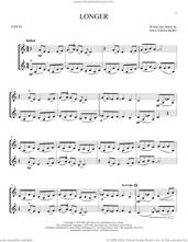 Cover icon of Longer sheet music for two violins (duets, violin duets) by Dan Fogelberg, intermediate skill level