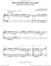 Cover icon of Mom Did Not Write This Letter! (Asingomama Lobebhala Lencwadi) (arr. Nkululeko Zungu) sheet music for piano solo (elementary) by South African Folksong and Nkululeko Zungu, beginner piano (elementary)