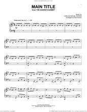 Cover icon of Main Title (from The Queen's Gambit) sheet music for piano solo by Carlos Rafael Rivera, intermediate skill level