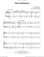 Cover icon of Mele Kalikimaka (arr. Randall Hartsell) sheet music for piano solo (elementary) by Bing Crosby, Randall Hartsell and R. Alex Anderson, beginner piano (elementary)