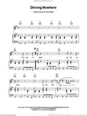 Cover icon of Driving Nowhere sheet music for voice, piano or guitar by Paul Weller, intermediate skill level