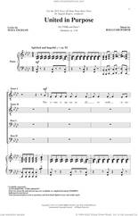Cover icon of United In Purpose sheet music for choir (TTBB: tenor, bass) by Rollo Dilworth and Maya Angelou and Rollo Dilworth and Maya Angelou, intermediate skill level