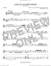 Cover icon of Love Is An Open Door (from Frozen) sheet music for ocarina solo by Kristen Bell & Santino Fontana, Kristen Anderson-Lopez and Robert Lopez, intermediate skill level